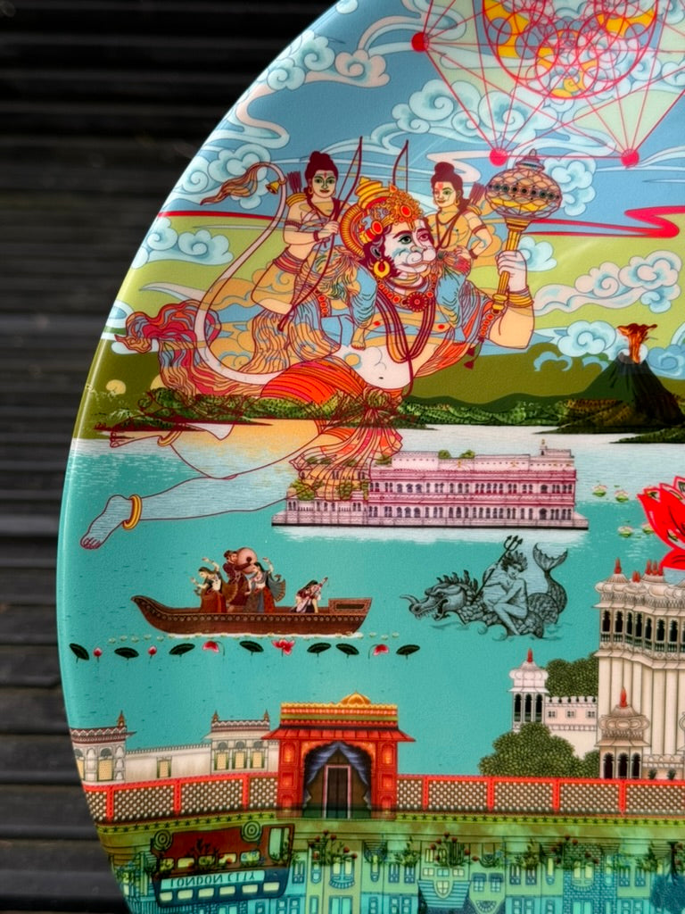 'As above so below' ceramic dinner plate