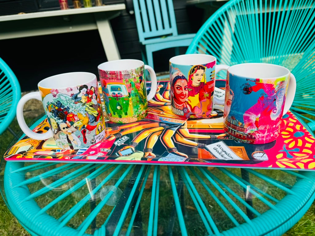 'Keep calm and curry on' Art tray