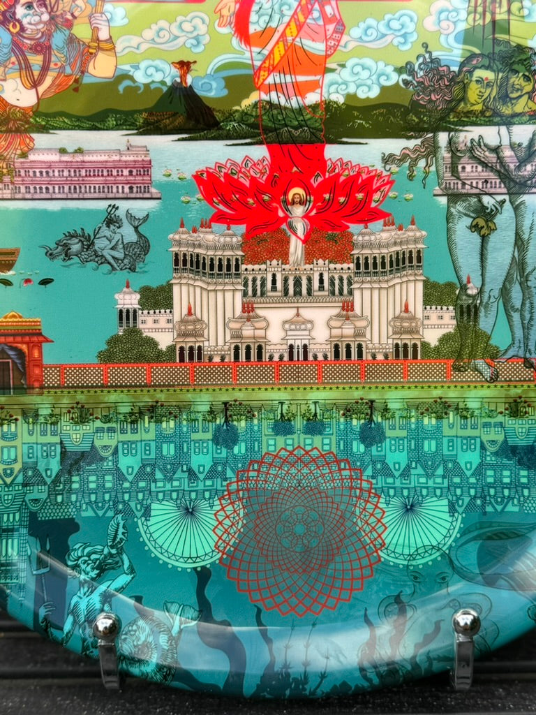 'As above so below' ceramic dinner plate