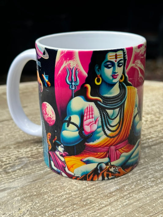 'Pink Shiva moon' ceramic mug