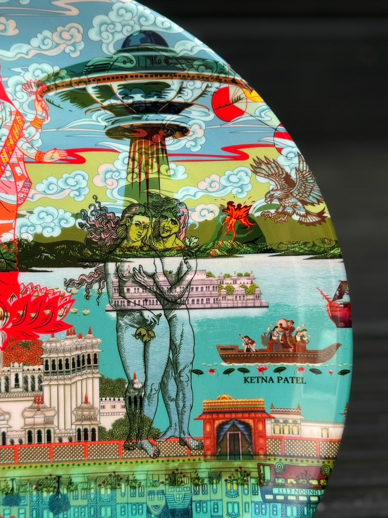 'As above so below' ceramic dinner plate