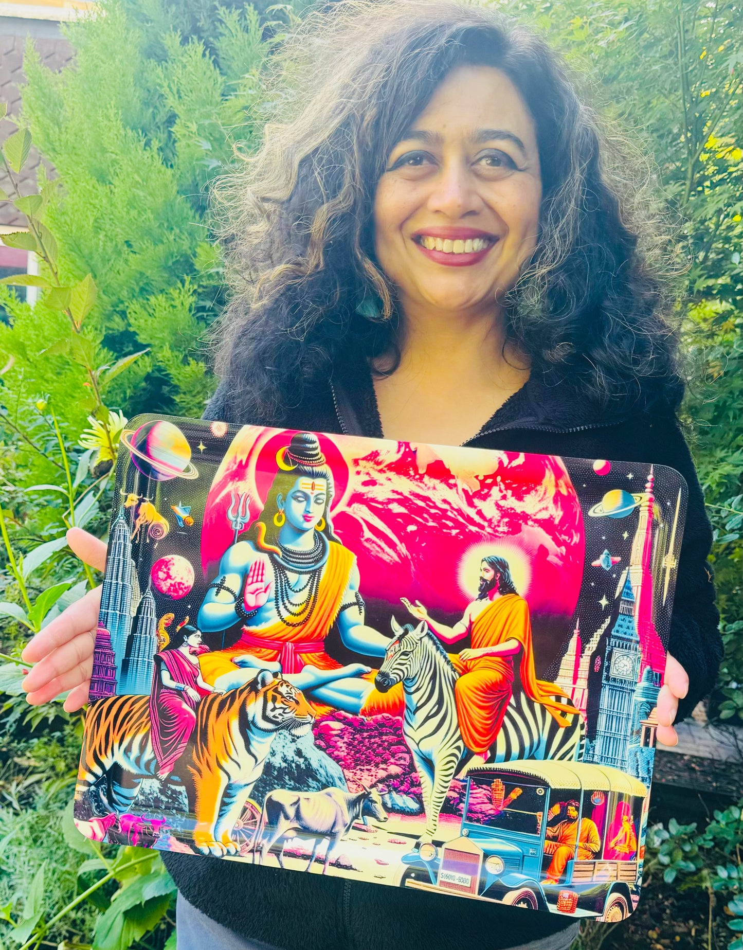 Pink Shiva Moon' Art tray