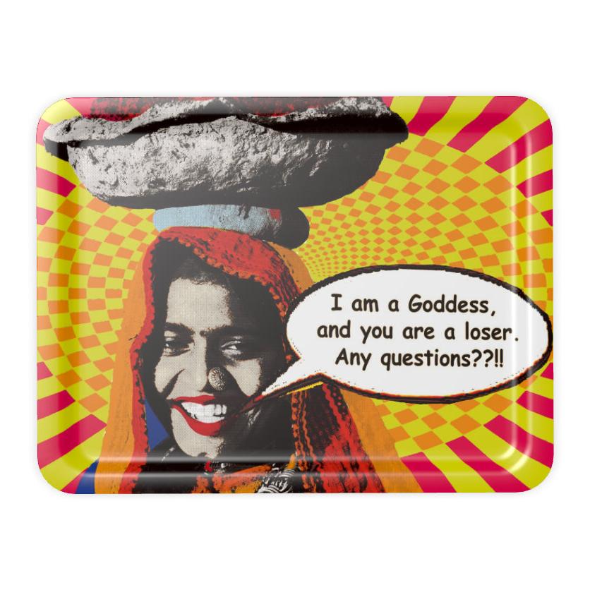 'I am a Goddess' Art tray
