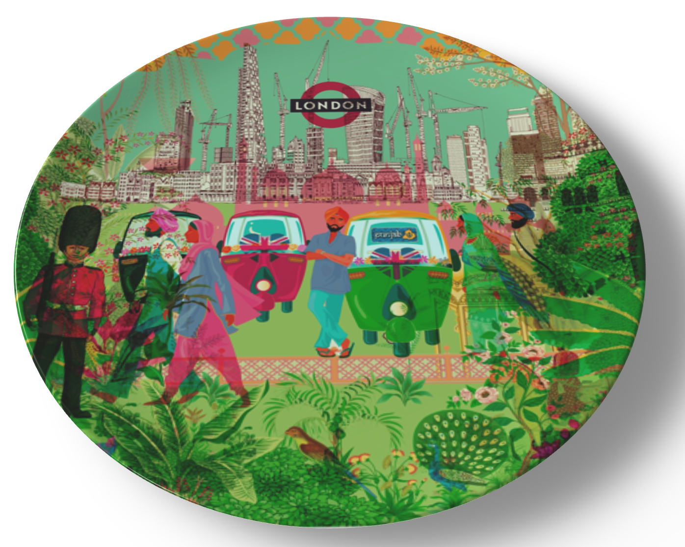 Keep calm and carry on cake stand