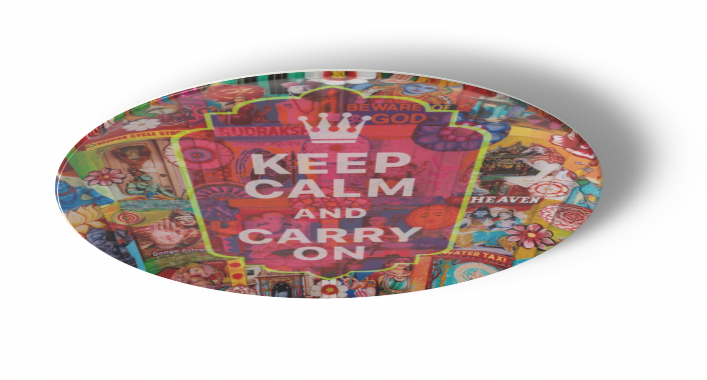 'Keep calm and carry on' Dinner Plate