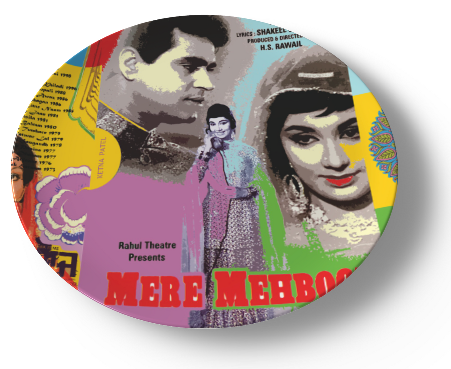 'Mere Mehboob' ceramic dinner plate (Bollywood collection)