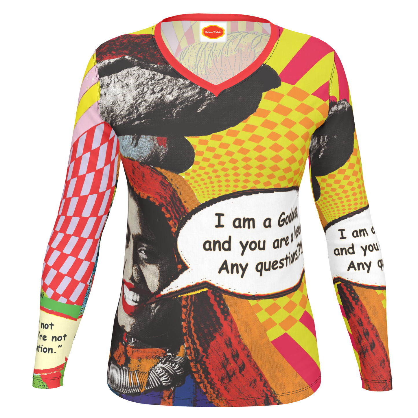 'Goddess Pipe Dreams' long sleeved cotton Jersey T-shirt