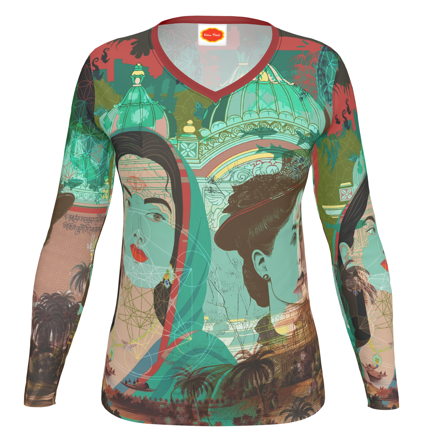 'Sisters of Earth' long sleeved cotton jersey t-shirt