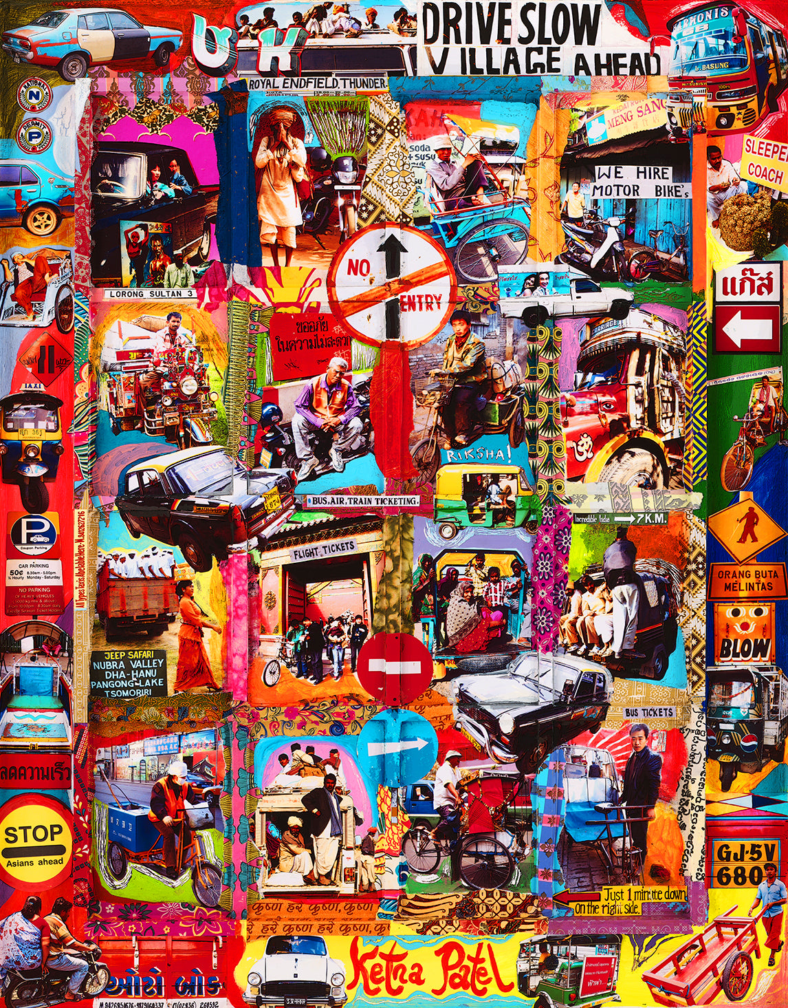 ROYAL ENFIELD THUNDER (Asian transport collage)