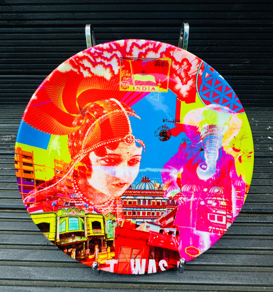 'India I was here' ceramic art plate