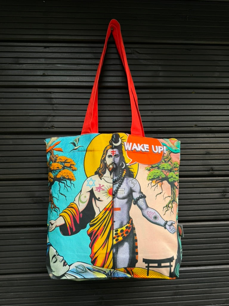 Wake up! tote bag