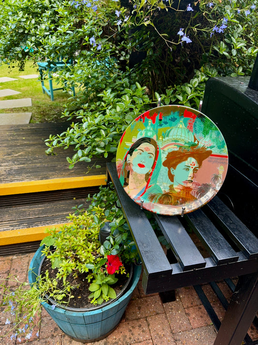 'Sisters of Earth' ceramic dinner plate