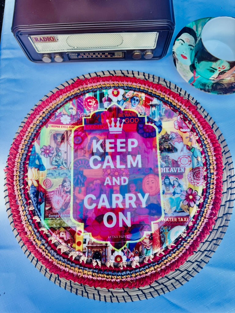 'Keep calm and carry on' Dinner Plate