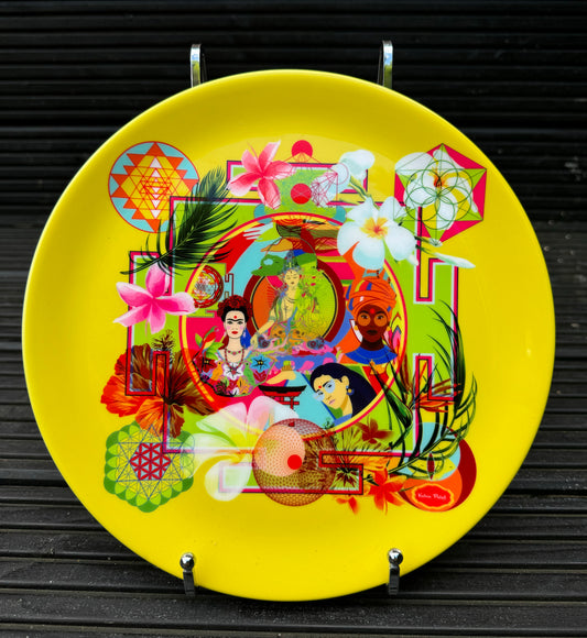 'Everyday Goddesses' ceramic art plate