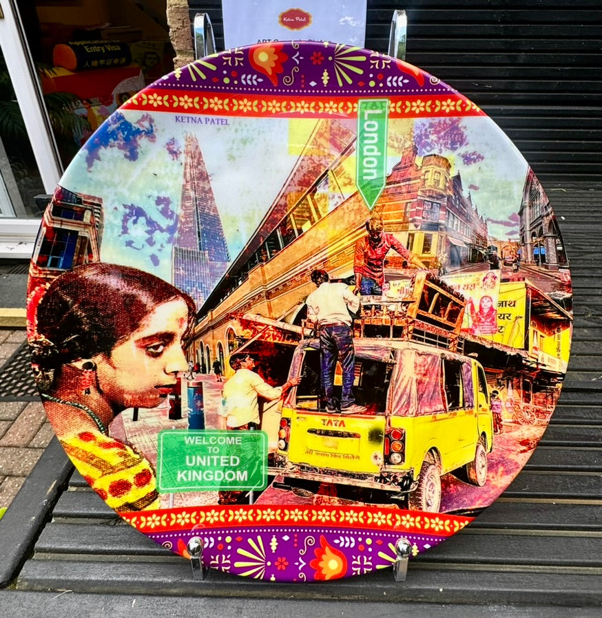 'WELCOME TO THE UNITED KINGDOM' Art plate from £ 30