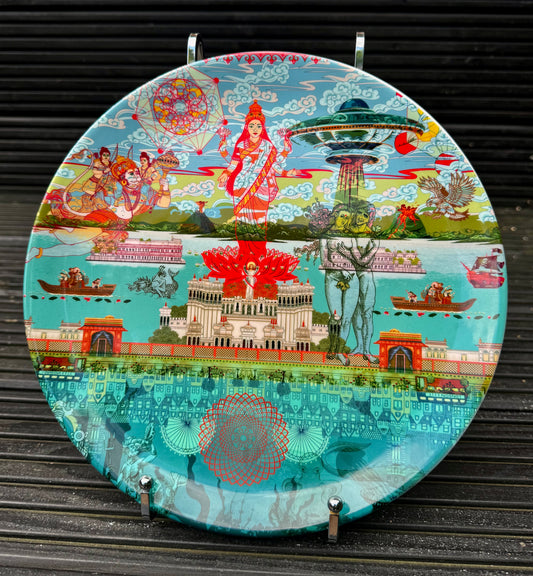 'As above so below' ceramic dinner plate