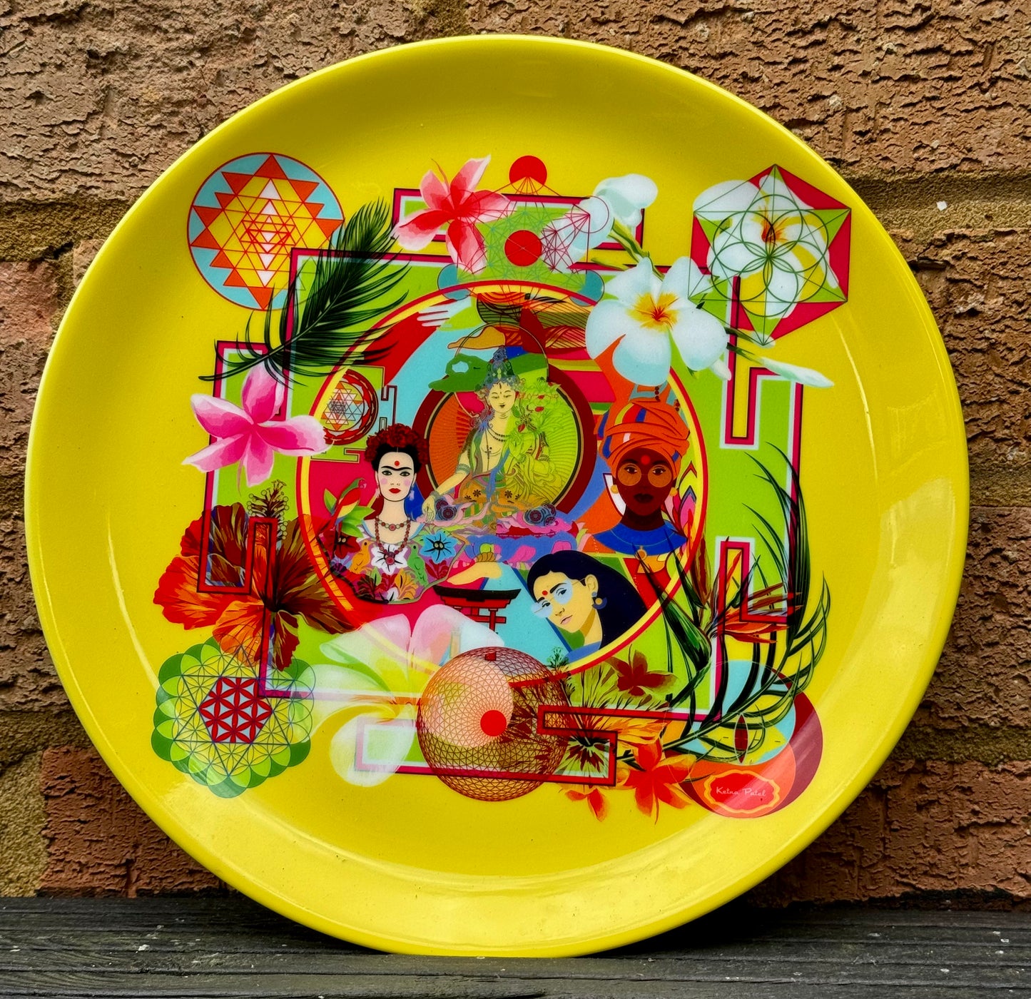 'Everyday Goddesses' ceramic art plate