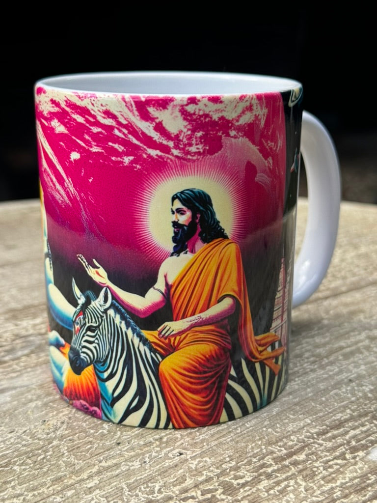 'Pink Shiva moon' ceramic mug