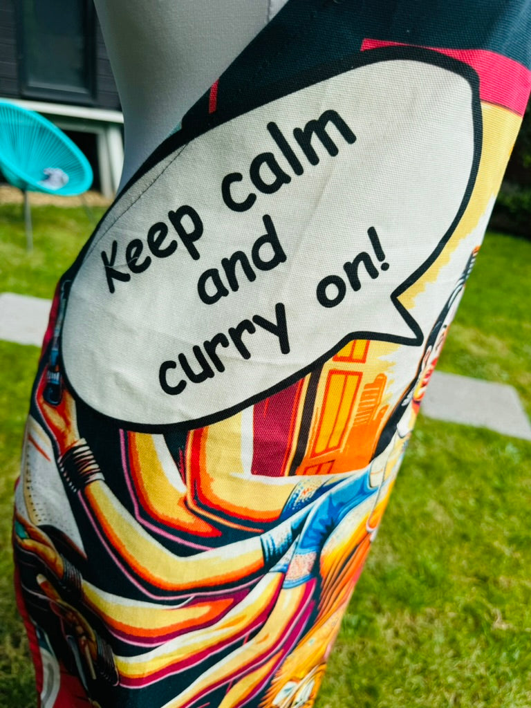 'Keep calm and curry on' Apron