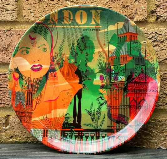 'Namaste London' ceramic dinner plate