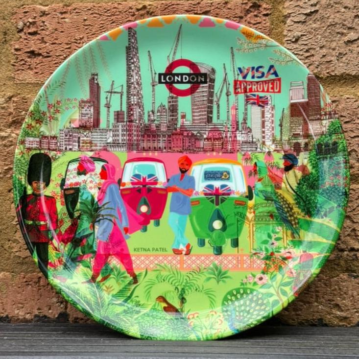 'Junglee Jungle - Visa approved' ceramic dinner plate