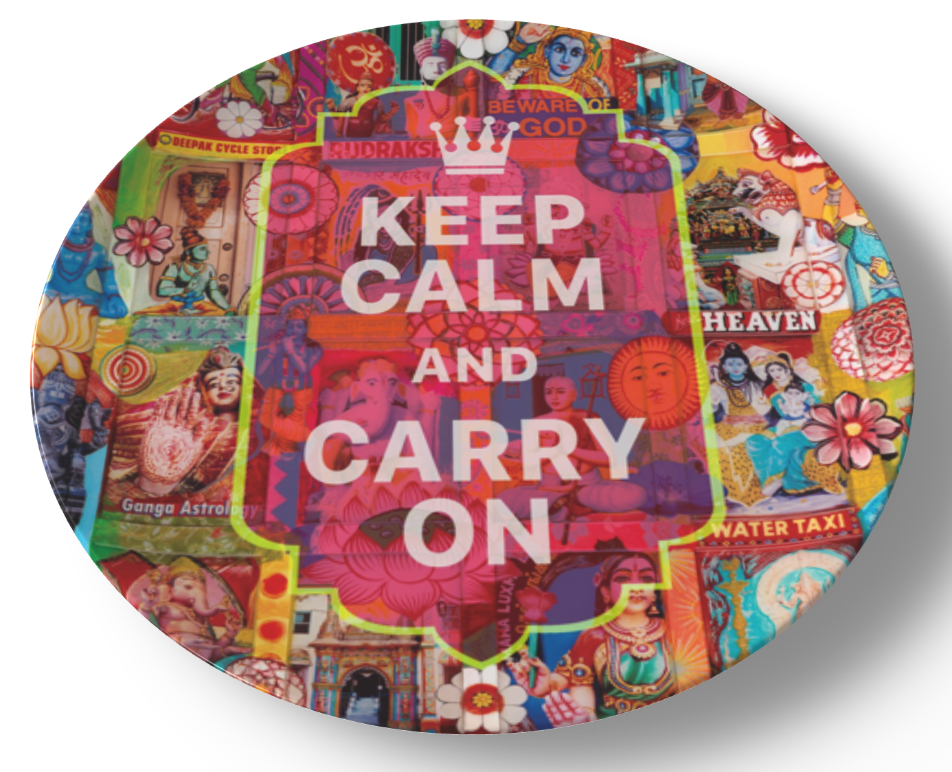 Keep calm and carry on cake stand