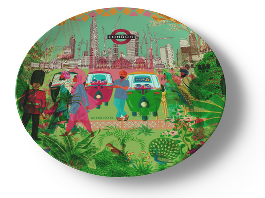 'Junglee Jungle - Visa approved' ceramic dinner plate