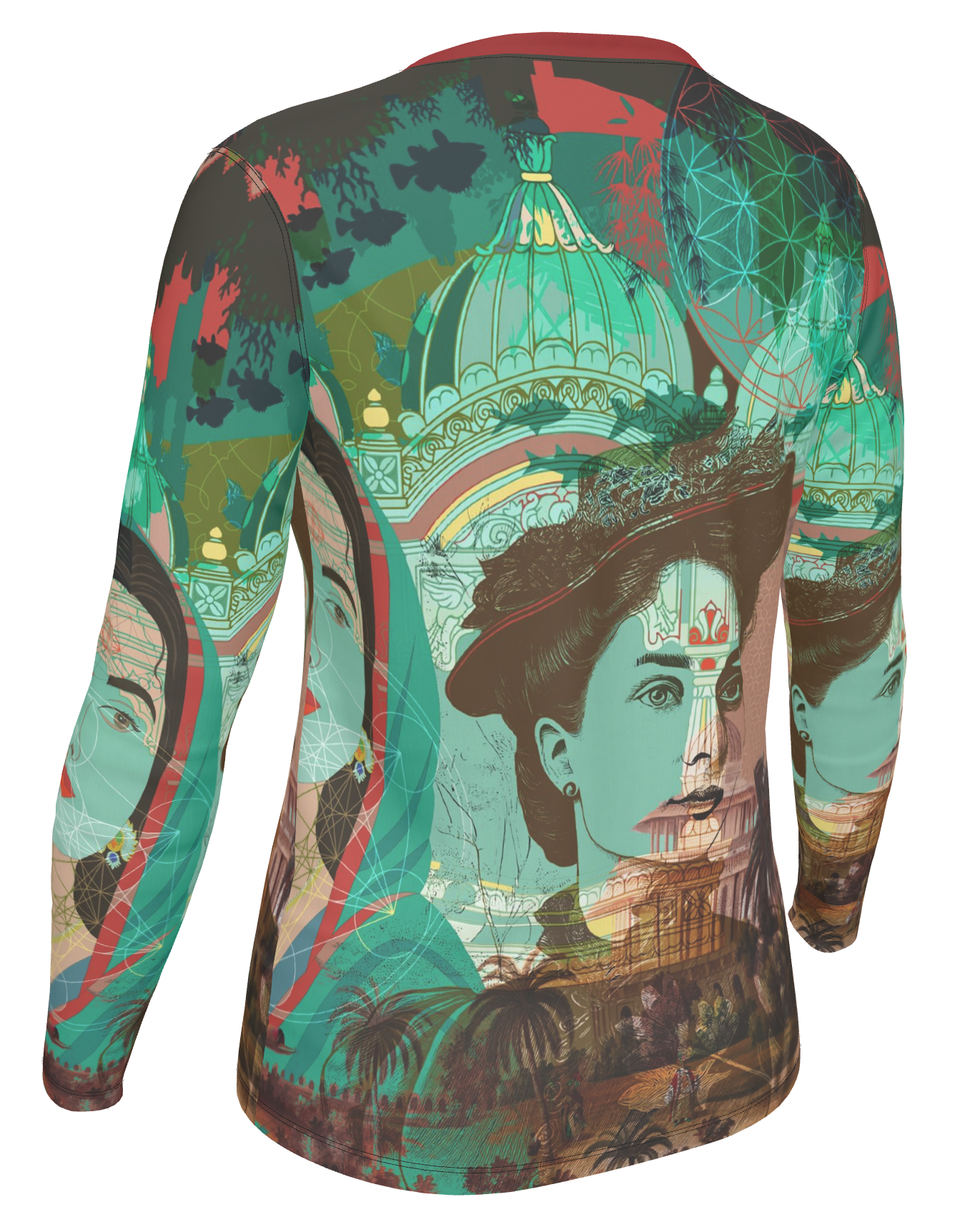 'Sisters of Earth' long sleeved cotton jersey t-shirt